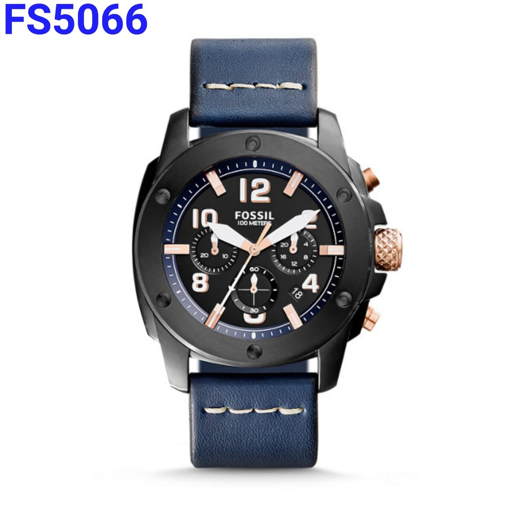 termurah FOSSIL FS 5066 Original jam tangan pria, baterai, strap kulit, 45mm harga manual book