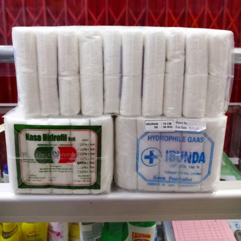 Kasa Hidrofil Ukuran 5 cm 10 cm