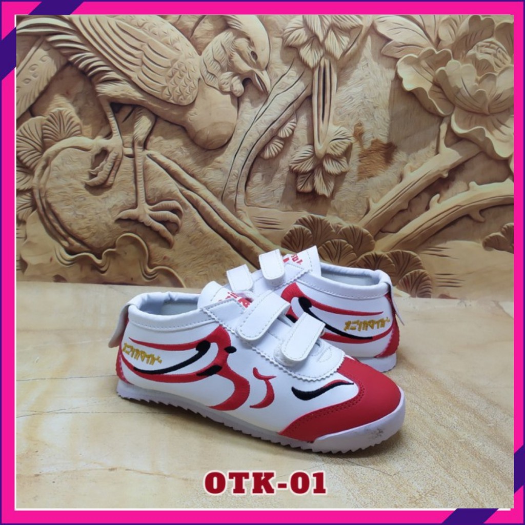SEPATU SNEAKER ANAK LAKI-LAKI VANS GOOD QUALITY Anak Sekolah Sneakers Kabuki Putih Bordir Merah H2F3
