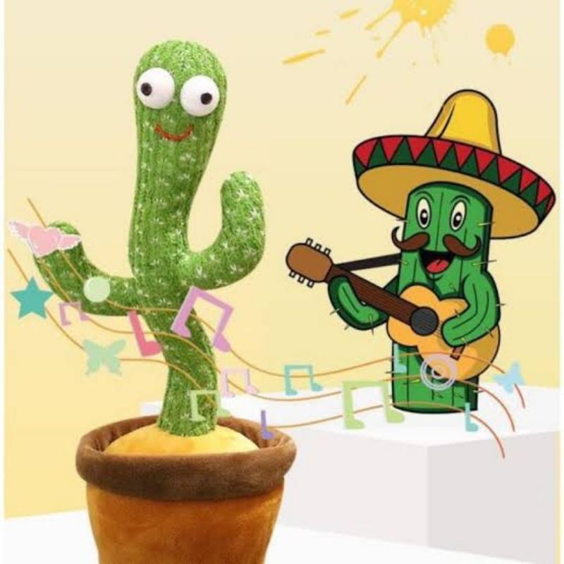 singing dancing cactus boneka kaktus joget