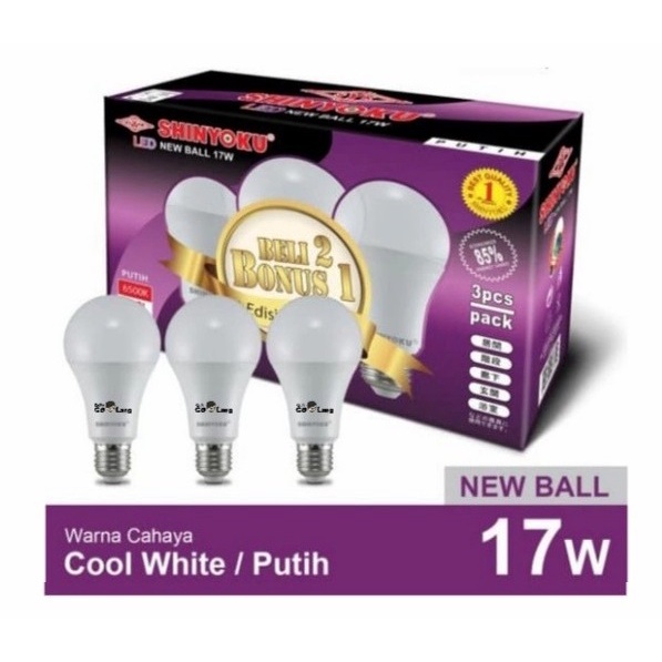 Lampu Led Shinyoku New Ball 17 Watt Garansi 1 Tahun / Lampu Shinyoku 17w / Lampu Bohlam 17 Watt