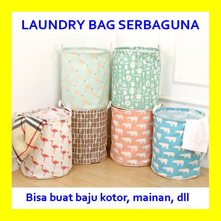  Keranjang  Baju  Kotor Serbaguna Laundry  Bag Tempat Cucian 