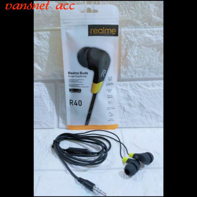Handsfree Headset earphone HF Realme Buds R40 super stereo