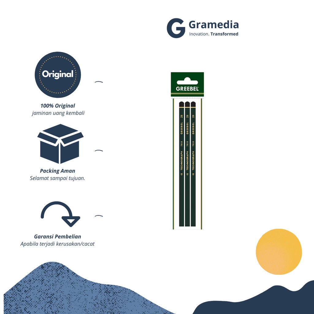 

Gramedia Cikupa- GREEBEL 7018 PENCIL 2B (3 PCS/SET)