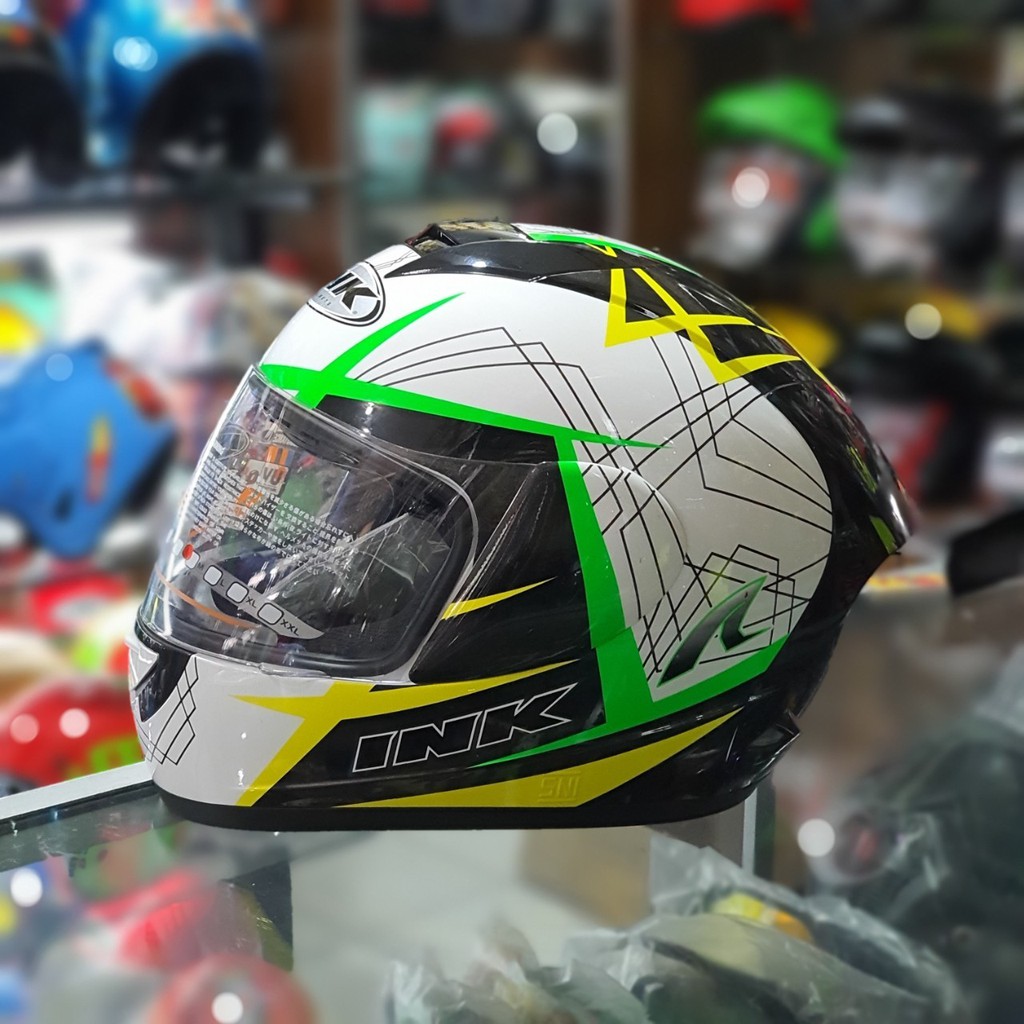 HELM INK CL MAX SERI 3 WHITE GREEN ORIGINAL