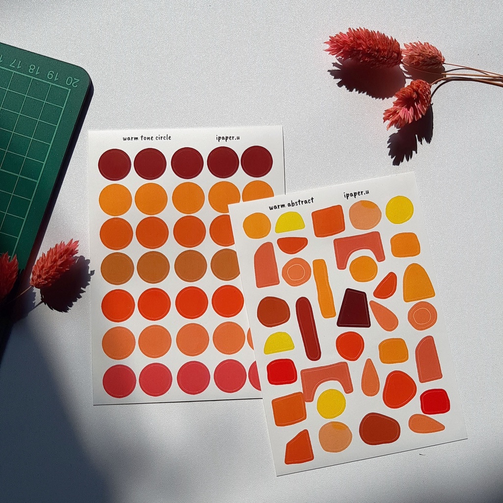 

WARM THEME DECO STICKER SHEET A6