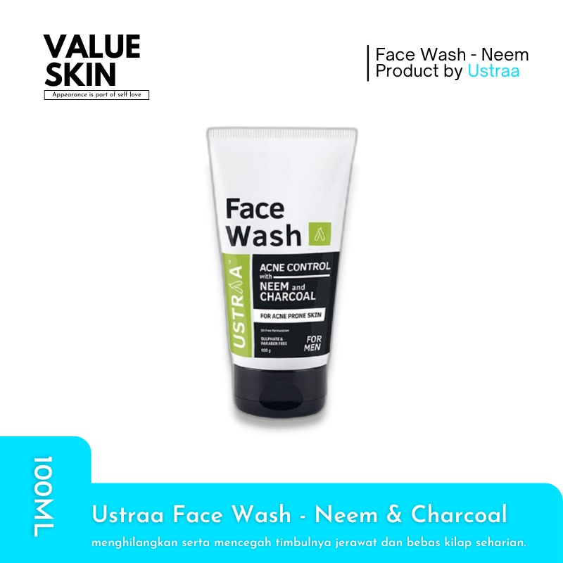 USTRA FACE WASH NEEM CHARCOAL 100GR | FACE WASH PRIA | USTRA FACE WASH | VLS-USTR-FW-01-NEEM