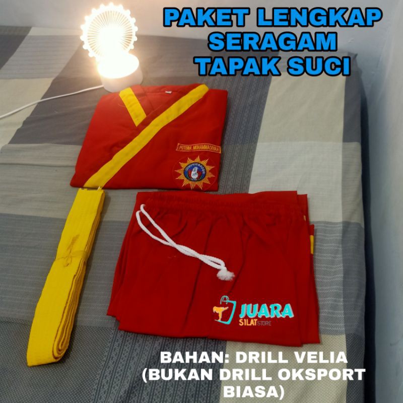 (MAINANKYU) TAPAK SUCI DRILL VELIA Baju seragam silat dan beladiri Seragam silat tapak suci free sabuk pemula