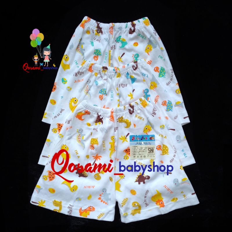 AIRIN 3 pcs Celana Pendek Bayi Newborn Motif SNI