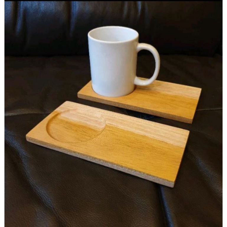 Tatakan tatakan gelas tatakan gelas kayu mahoni Coaster coffee tray kayu tatakan gelas kopi Rustic  tatakan gelas persegi panjang