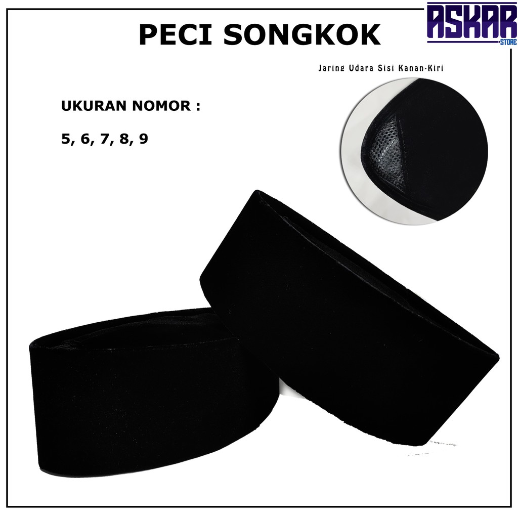 Peci Songkok Polos / Peci Songkok Hitam / Peci Songkok Polos Hitam / Peci Songkok Kulitas Premium