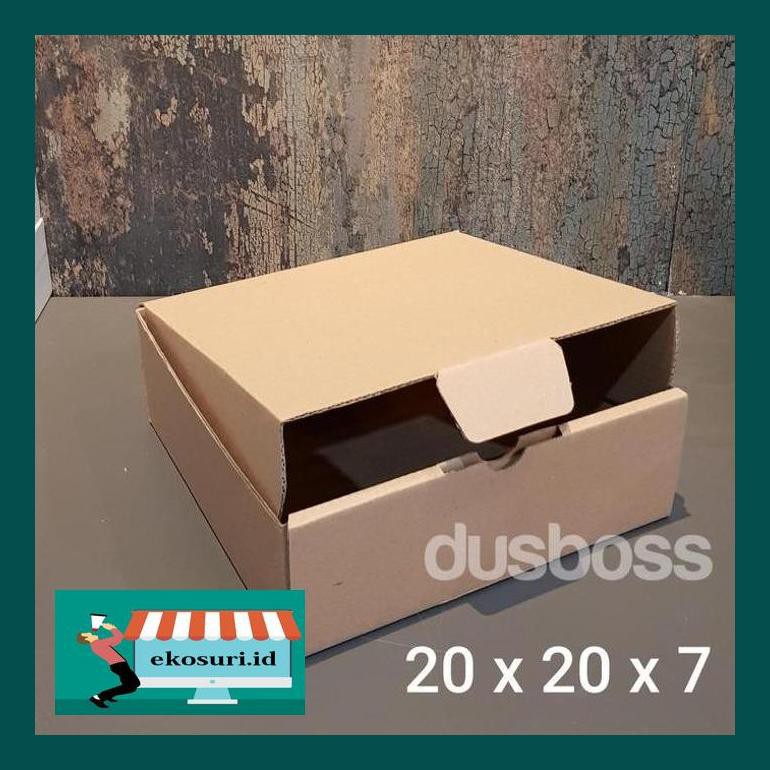 

S504Ek0 Kardus Karton Uk.20X20X7 Cm - Die Cut - Kue Bolu / Marble/ Roti Sobek Ju4Leko0