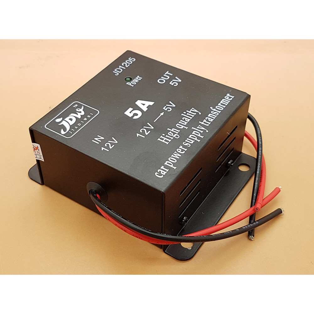 DC 12V to 5V 5A Car Power Supply Converter (Penurun teganga)