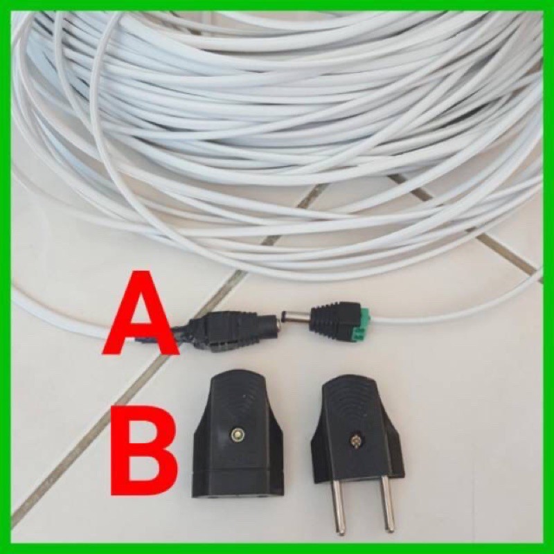 Kabel Extender utk Ip Camera CCTV yg adaptor 5V dan 12v