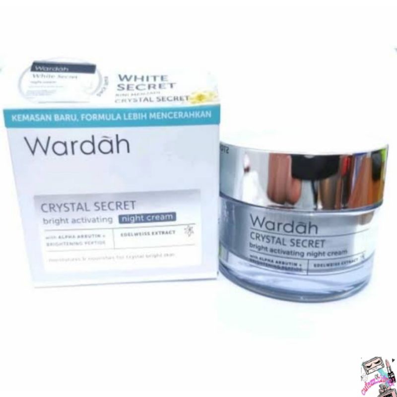 ☃️Cutezz_Ching1☃️Wardah Crystal Secret Bright Activating Night Cream 30g