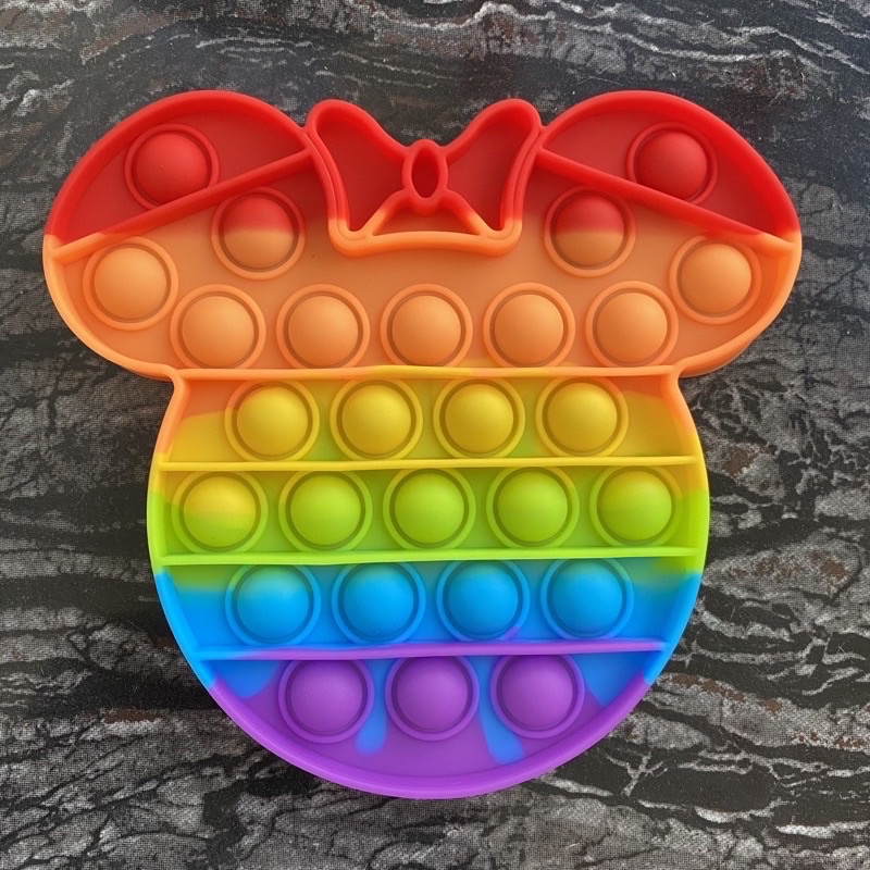 RUMAHMAENAN.ID - Pop it fidget toy rainbow / mainan anak penghilang stress / amongUs RGB