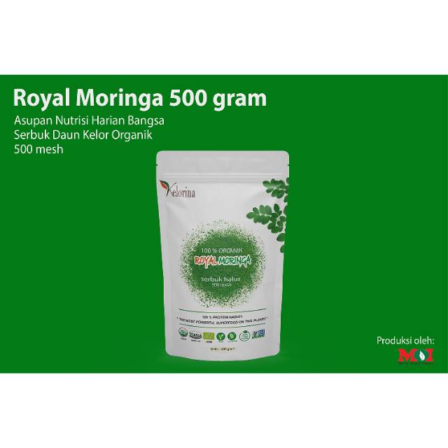

ORIGINAL Kelorina Serbuk Daun Kelor Organik Royal Moringa 500gr