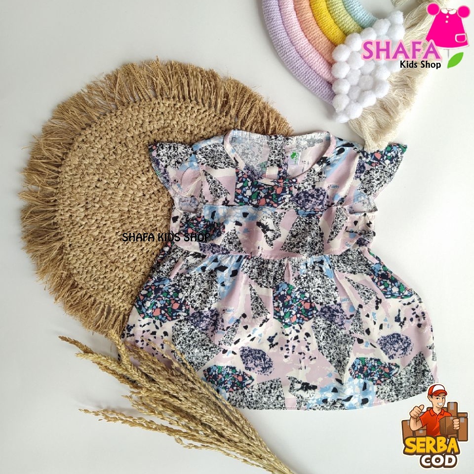 DRESS ANAK BAYI PEREMPUAN USIA 3 BULAN - 18 BULAN / BAJU PAKAIAN ANAK BAYI PEREMPUAN / NEWBORN / RAYON VISCOSE-XS005