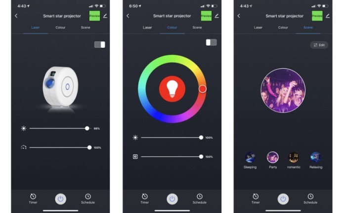 Hadiah Lebaran - Smart Star Projector WiFi Laser Starry Sky Projector Waving