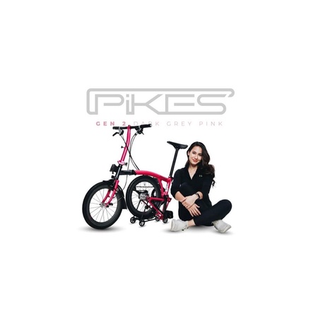 Sepeda Lipat Element Folding Bike Pikes Pevita pearce Gen 2 Edition Pink Grey Gransi COD Cicil SNI-7