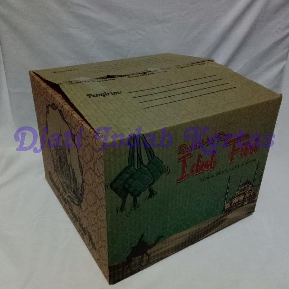 MURAH !!! Kardus Idul Fitri / Kardus Lebaran / Kardus Parcel / Kardus sembako (Uk. 30x30x22) 10pcs