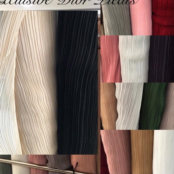 Stok Terbatas Kain Plisket Sifon Eksklusif Pleated Chiffon Shopee Indonesia