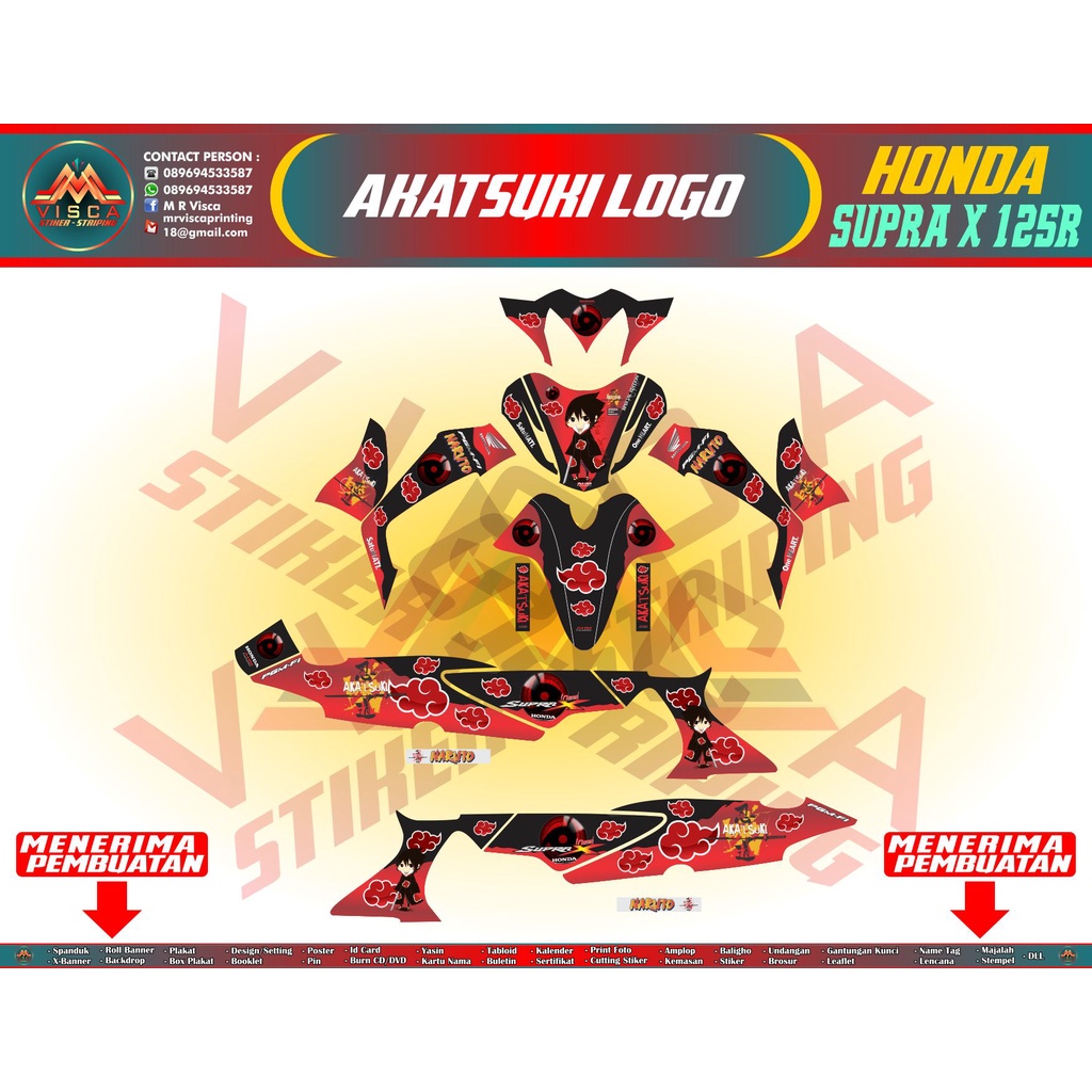 Decal Honda Supra x125R fullbody - decal supra x125r fullbody