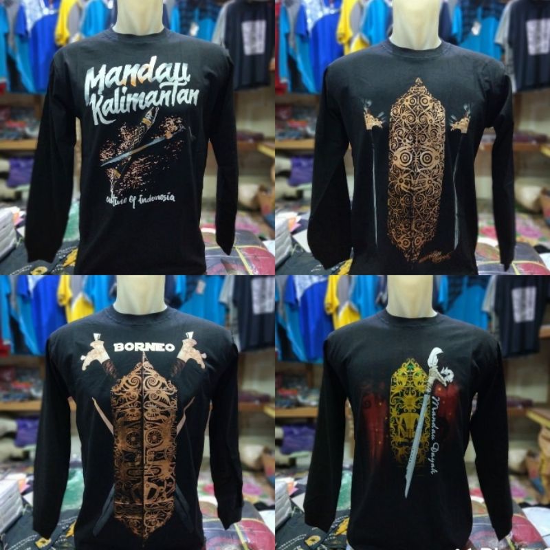 Jual Kaos Distro Dayak Kaos Dayak Kalimantan Lengan Panjang Bisa Cod Shopee Indonesia 4922