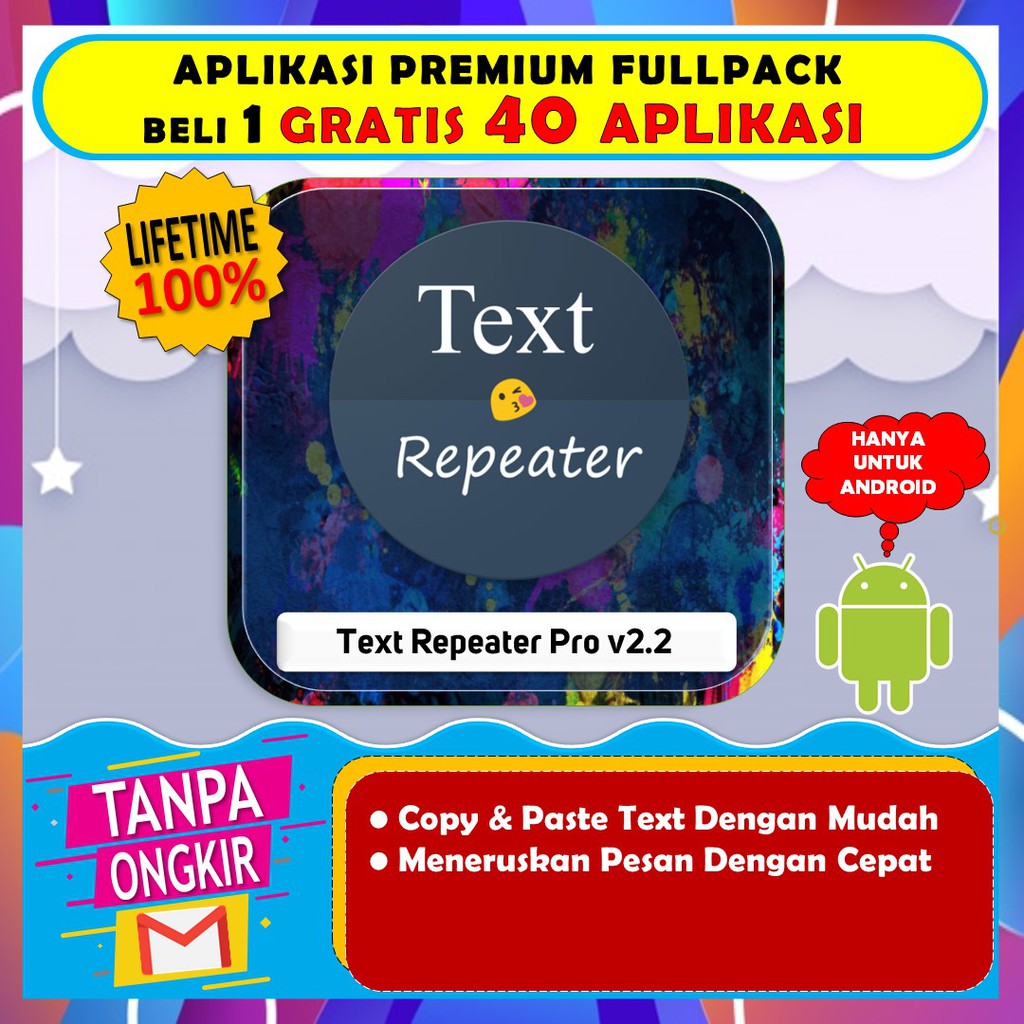 Text Repeater Pro Aplikasi Premium Android Fullpack Lifetime Shopee Indonesia