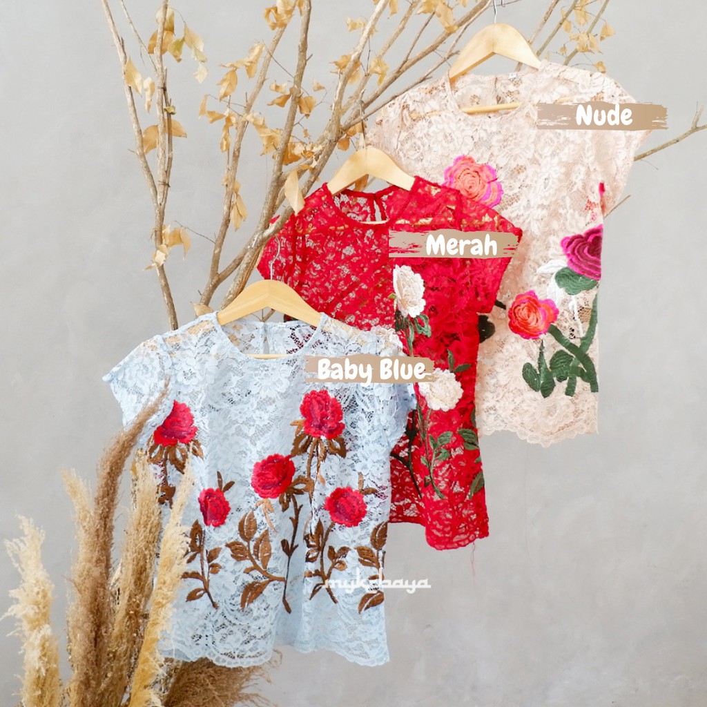 BLOUSE NAURA / KEBAYA BROKLAT / ATASAN BROKLAT / BAJU KEBAYA MODERN