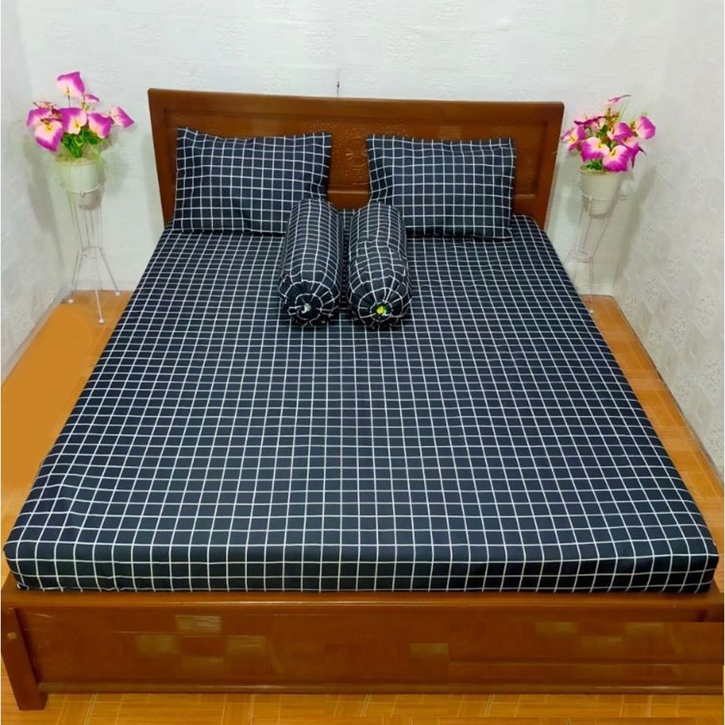 [✅COD] Sprei Seprei 180x200 + 4 Sarung Bantal Guling Homemade Aneka Motif Dekorasi Kamar Aesthetic Perlengkapan Rumah Murah