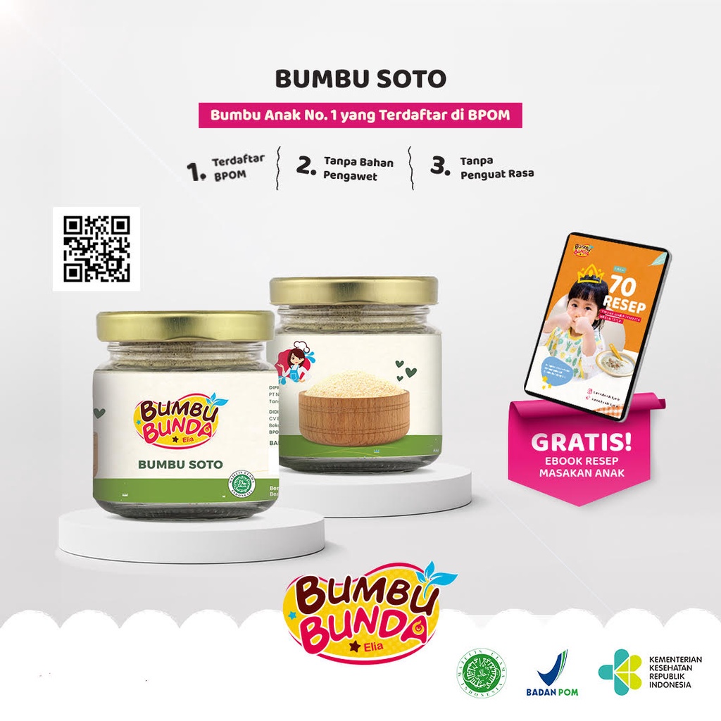 Bumbu Bunda Elia - Bumbu Non MSG / Bumbu MPASI / Kaldu MPASI / Kaldu Bayi /  Bumbu Soto Bumbu Opor Bumbu Putih Bumbu Kuning Bumbu Semur Bumbu Rawon Bumbu Kari Bumbu Nasi Goreng /  Bumbu Mpasi Bumbu Bunda