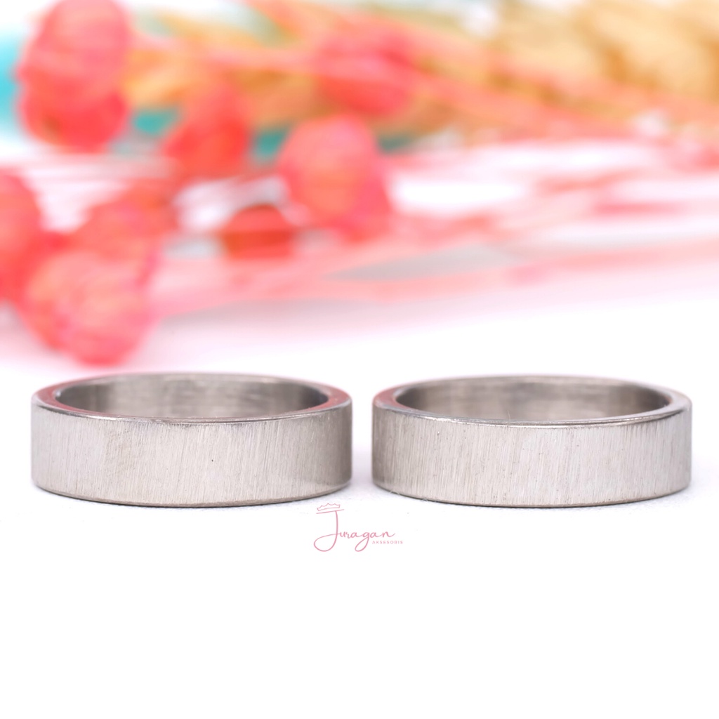 [GRATIS UKIR NAMA] Cincin Couple Rosegold Titanium M77 Anti Karat Anti Hitam BONUS Gelang Ethnic