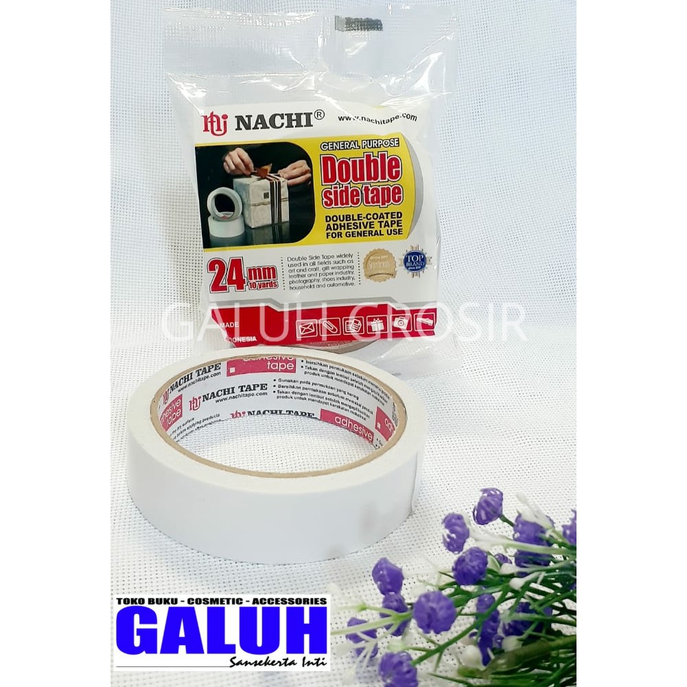 

Isolasi Double Side Tape 1Inch 24mmx10yard Nachi