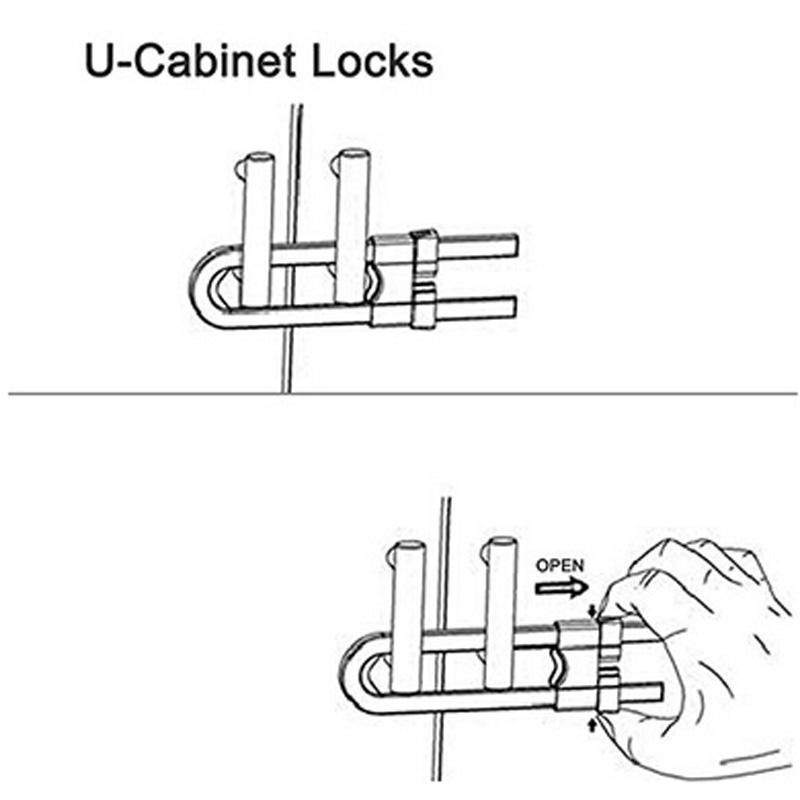 Kunci Pengaman Lemari / Laci Bentuk U Untuk Melindungi Bayi / Anak