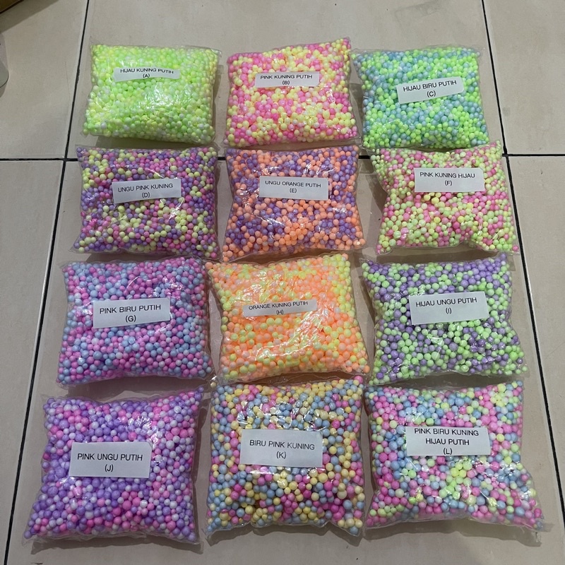 Jual BACA DESKRIPSI SEBELUM ORDER | FOAM BEADS MIX WARNA 3gr HIASAN ...