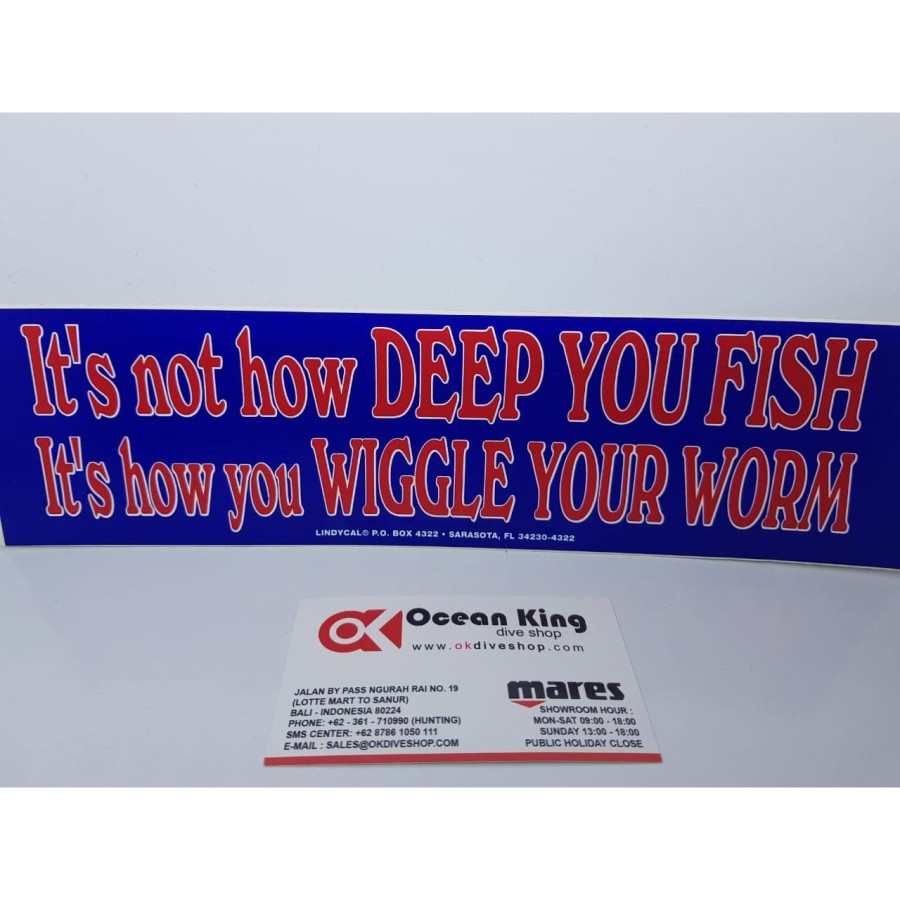 

STIKER IT'S NOT HOW DEEP YOU FISH (NO. 5)