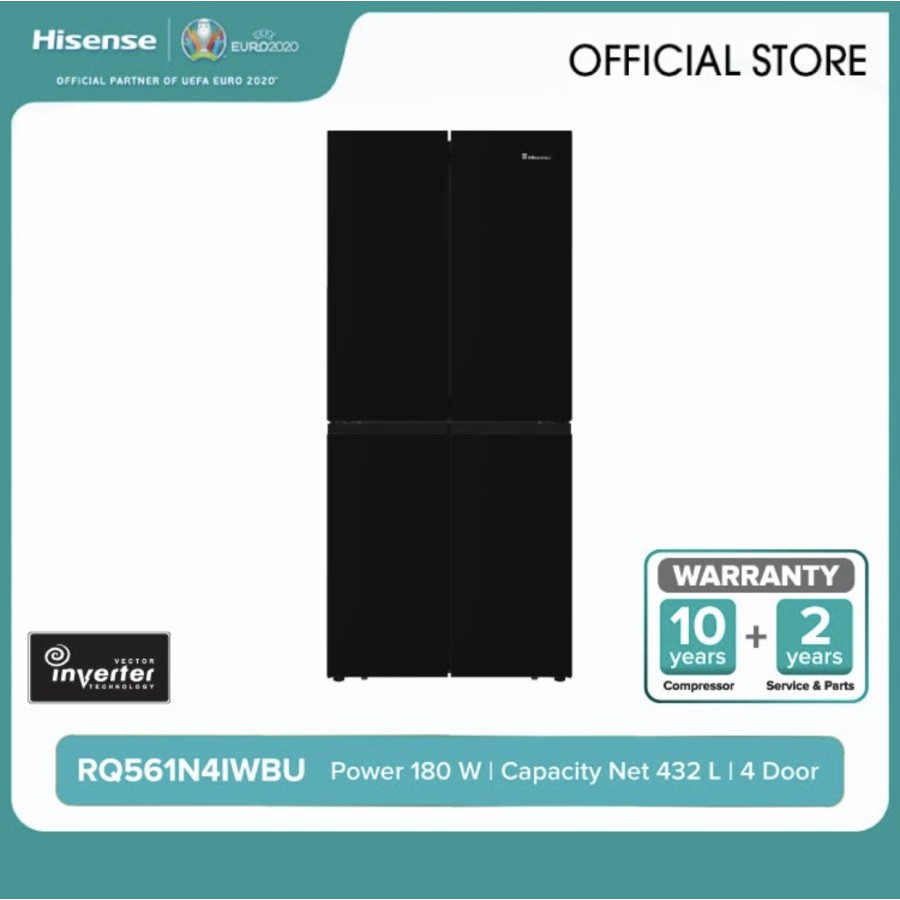 HISENSE Kulkas 4 Pintu [432L] RQ561N4IWBU