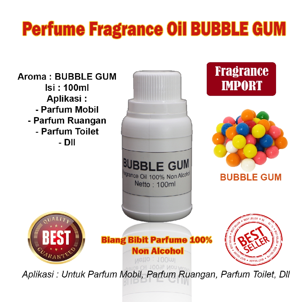 Bibit Biang Parfum Aroma Bubbl Gum 100ml Pengharum Pewangi Penyegar Bubble Gum Import Asli Original