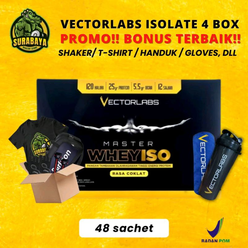 VECTORLABS ISOLATE 48 SACHET 4 BOX BPOM SUSU FITNESS WHEY PROTEIN 50 SACHET SERVING ISOLATE 5 LBS MASTERWHEY MASTER WHEY 10 11 LBS LB 10LB 11LB 10LBS 11LBS