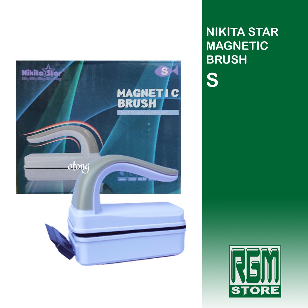 NIKITA STAR magnetic brush sikat magnet kaca aquarium size ukuran S