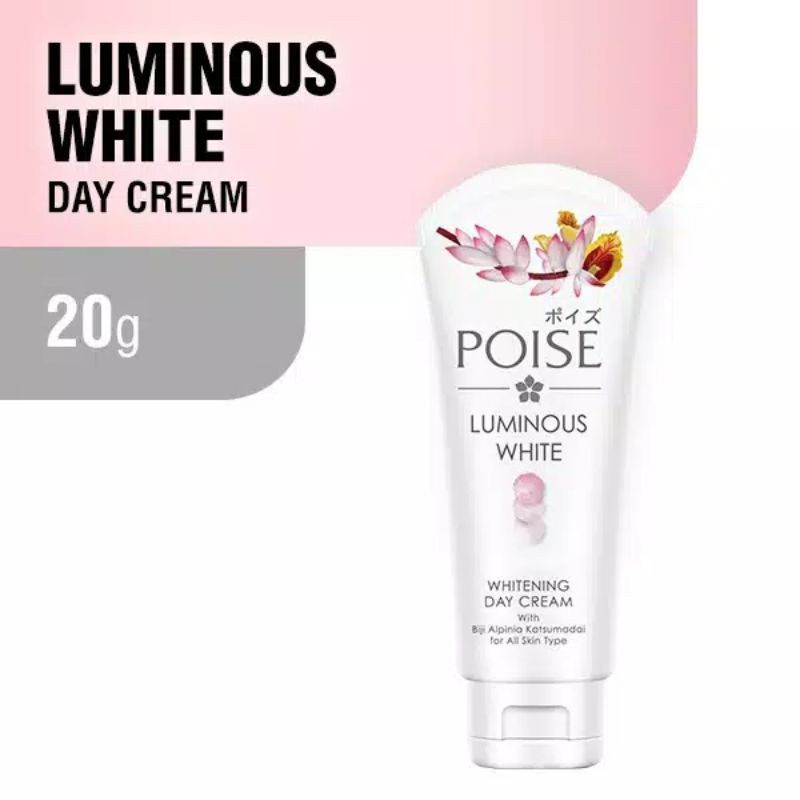 Poise Luminous White SPF 19 Day Cream 20 gr Tube