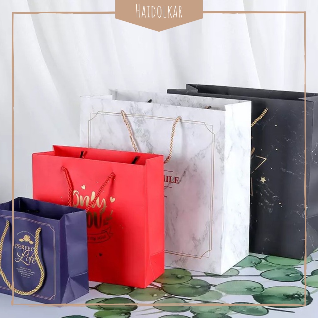 

Paper bag kado kantong marbel kantong kemasan paper bag baju tebal