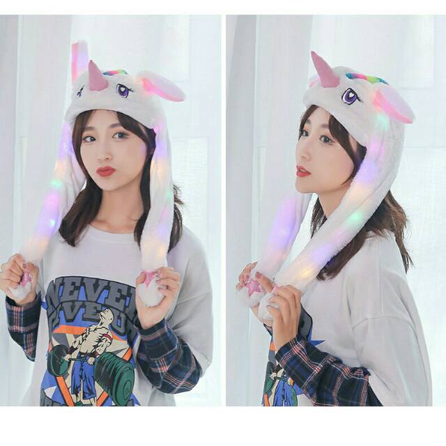 Unicorn hat LED / topi tiktok LED UNICORN