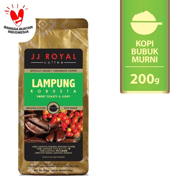 

Coffee/Kopi JJ Royal Lampung Robusta Ground Bag 200g