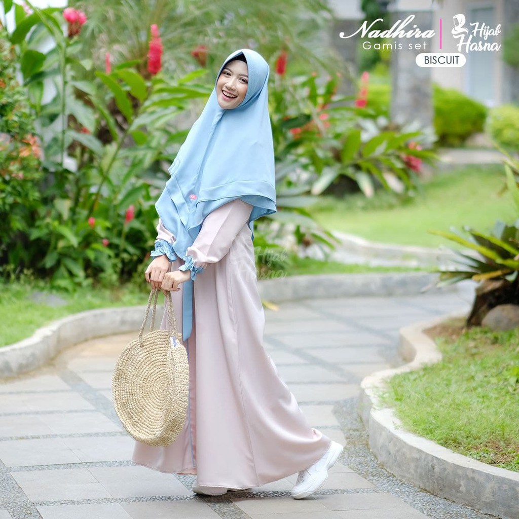 Gamis Set Nadhira Biscuit by Hasna Hijab