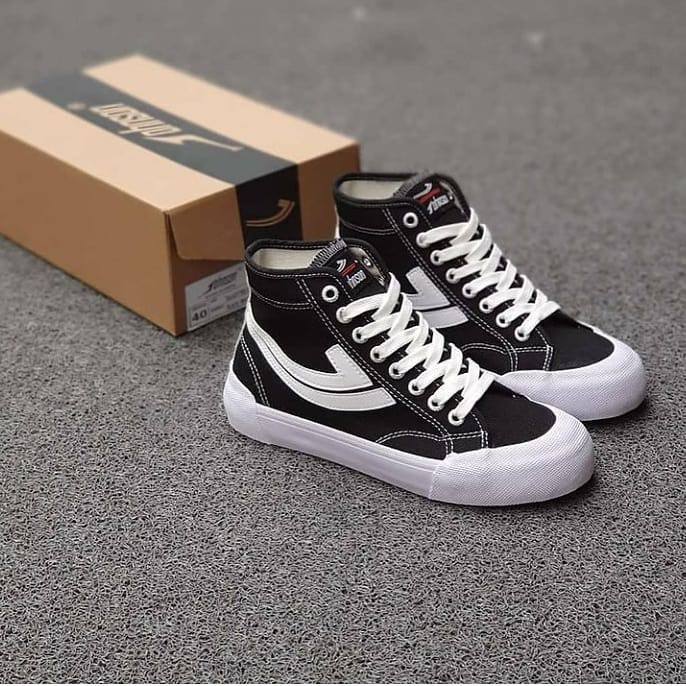 sepatu johnson galaxy pro black white high original sepatu johnson original sneakers johnson