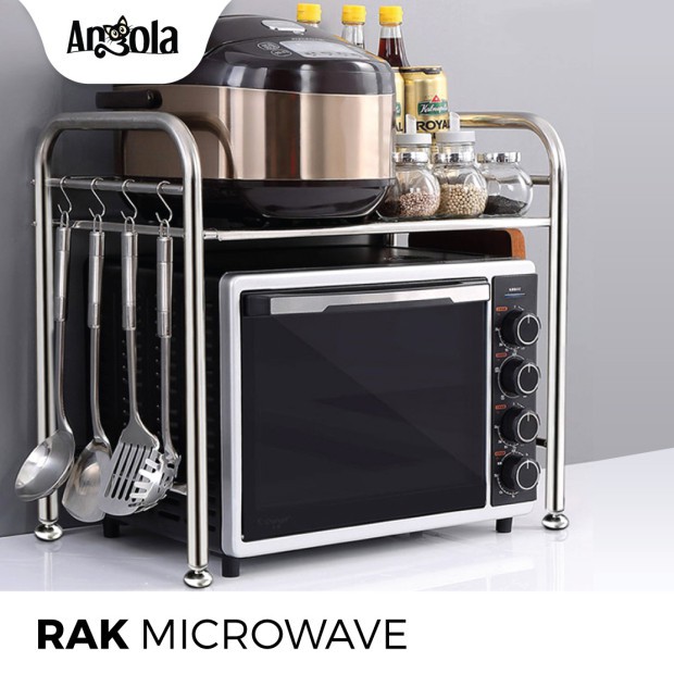 D11 Rak  Microwave Stainless Steel Rak  Serbaguna Modern  