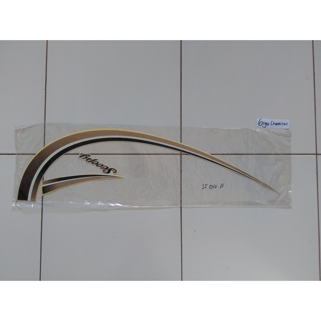 striping sticker lis scoopy karbu 2010 2011 2012 putih original