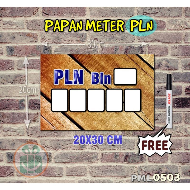 

SBC Papan Meter Listrik PLN PAM motif Unik - Wooden 03
